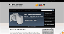 Desktop Screenshot of kobra-shredder.com